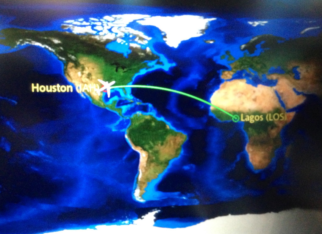 IAH to LOS flight path